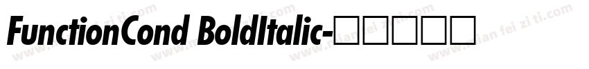 FunctionCond BoldItalic字体转换